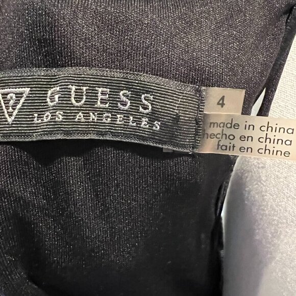 NWT Guess Los Angeles Black & White Scallop Crochet Mini Dress, Size 4 - Picture 13 of 16